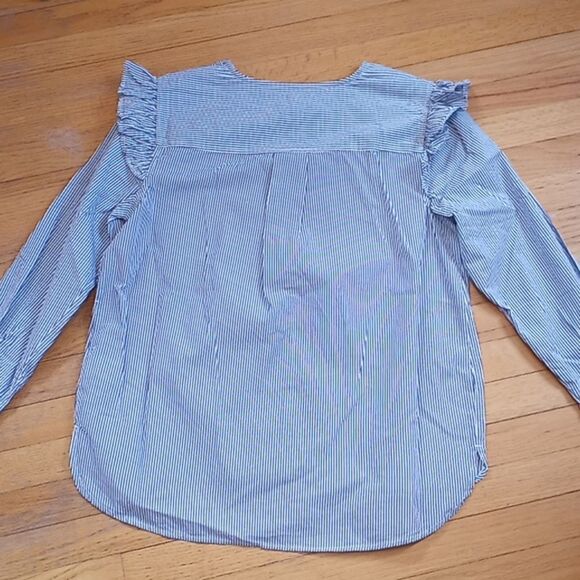 Women's Button Shoulder Blouse with Long Sleeves Size S - Picture 6 of 6